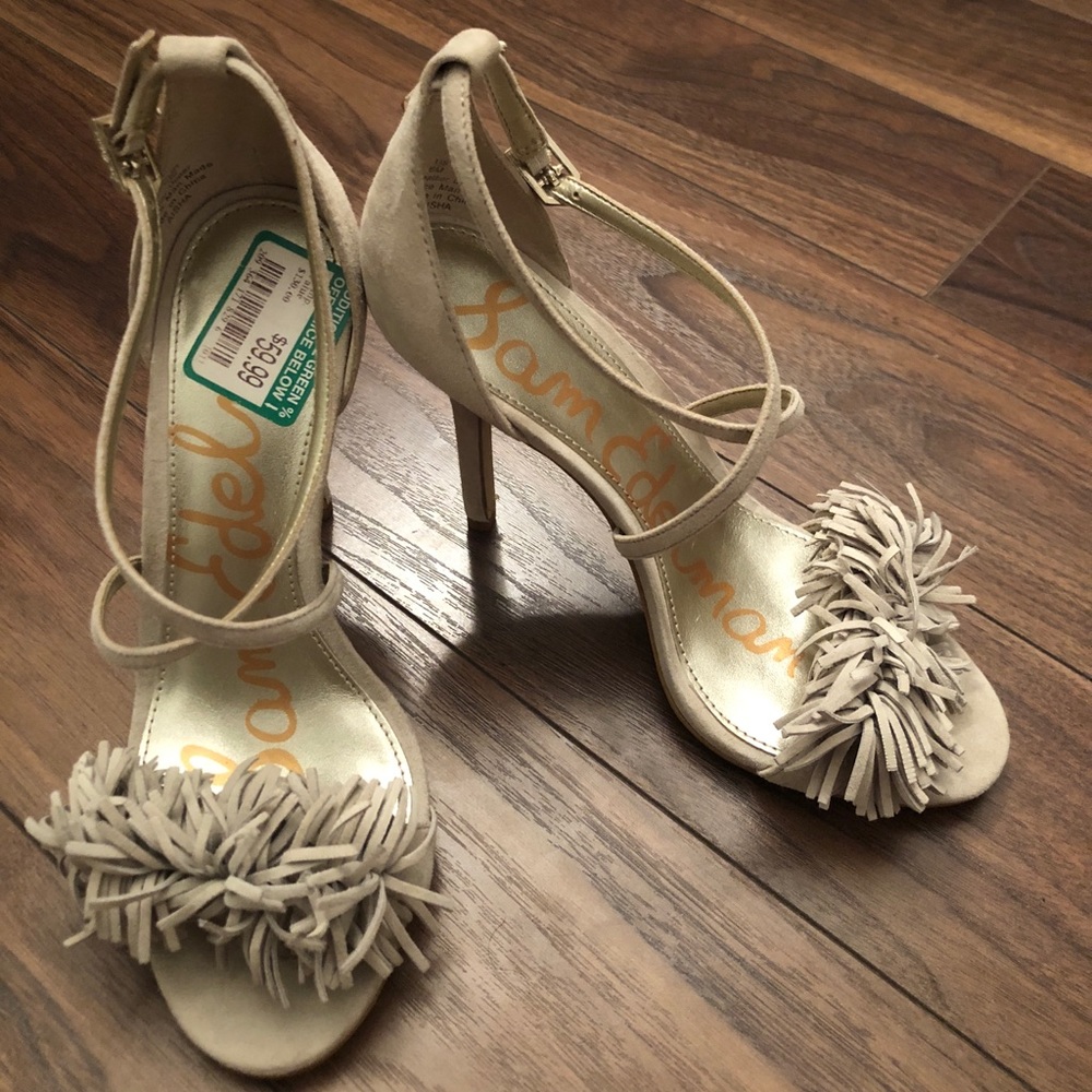Sam Edelman Grey Suede Heels